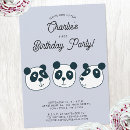 Search for panda bear birthday invitations Modern