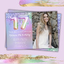 Search for purple 17th birthday invitations Modern
