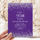 Search for purple 90th birthday invitations Women