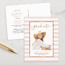 Search for rose gold graduation invitations Girly