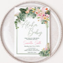 Recherche de aloha baby shower invitations Rose