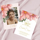 Search for 90th photo birthday invitations Blush pink