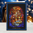 Search for stained glass christmas cards Nativity