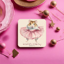 Search for ballet dancer square invitations Pink