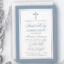 Search for grey first communion invitations Cross