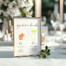 Search for watercolor menus Signature drinks