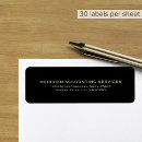 Search for black gold white return address labels Modern