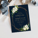 Search for navy and ivory wedding invitations Botanical