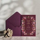 Recherche de répétition de mariage invitations Feuillage bohème vintage rustique