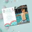 Search for winter pool party invitations Snowflakes