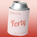 Search for 40th birthday can coolers Typography
