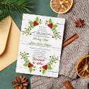 Recherche de poinsettia mariage invitations Vert