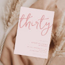 Search for pink 30th birthday invitations Elegant