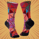 Recherche de rouge et rose chaussettes Géométrique