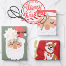 Search for funny santa wrapping paper Red