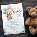Recherche de boho teddy bear baby shower invitations Mignon