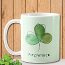 Search for green shamrock mugs Watercolor