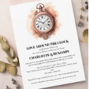 Search for clock invitations Watercolor