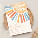Search for boho baby boy shower invitations Here comes the sun