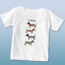 Search for pet baby shirts dachshund