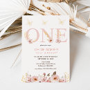 Search for boho chic 1st birthday invitations Pink