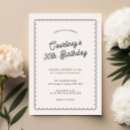 Recherche de vintage 30th birthday invitations Noir et blanc