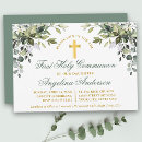 Recherche de horizontales 13x18 petite communion invitations Croix d'or