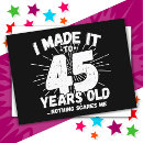 Recherche de 45 ans anniversaire cartes Humour