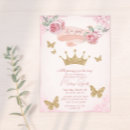 Recherche de gold princess baby shower invitations Tiara