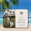 Search for tropical save the date magnets Palm tree