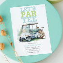 Search for golfing birthday invitations Green