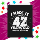 Search for 42nd birthday cards Humour