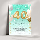 Search for teal balloon birthday invitations Gold
