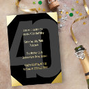 Search for foil 40th birthday invitations Black and gold