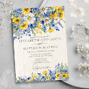Search for dusty blue and yellow wedding invitations Wildflowers