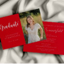 Search for red and white graduation invitations Elegant