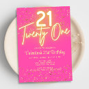 Search for hot pink glitter invitations Pink and gold