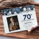 Search for silver 70th birthday invitations Grey