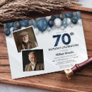 Search for silver 70th birthday invitations Grey