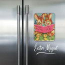 Recherche de joyeuses pâques vintages magnets Lapin