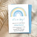 Search for rainbow baby boy shower invitations Its a boy