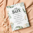 Search for giraffe baby boy shower invitations Greenery