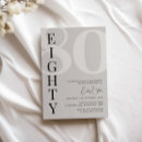 Search for happy 80th birthday invitations Modern