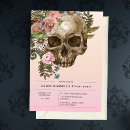 Search for pink skull birthday invitations Floral