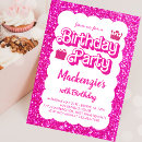 Search for doll birthday invitations Pink