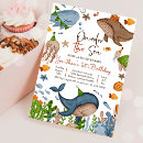 Search for shark 1st birthday invitations Whale birthday party