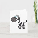Recherche de zèbre de bande dessinée cartes postales Animal