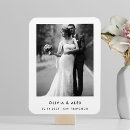Search for black and white save the date magnets Typography