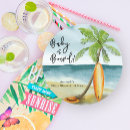 Recherche de plage de palmiers autocollants Aquarelle