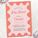 Search for pink and orange baby shower invitations Modern